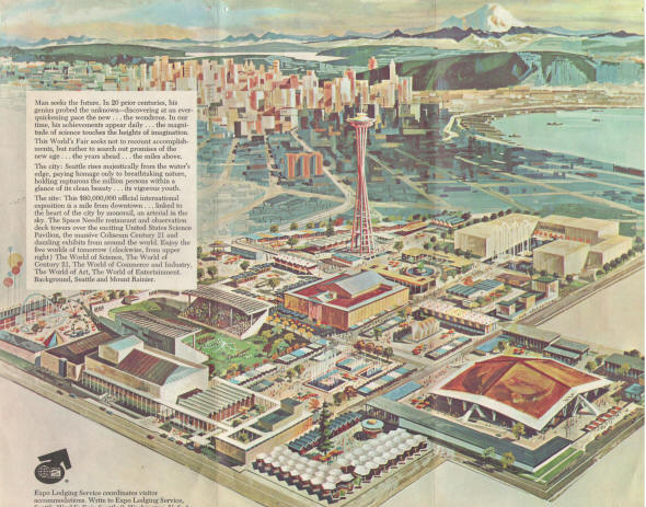 1962 Seattle World's Fair brochure - back