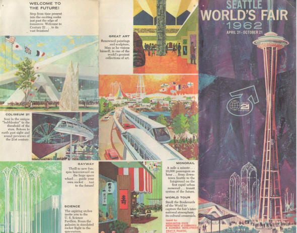 1962 Seattle World's Fair brochure - front